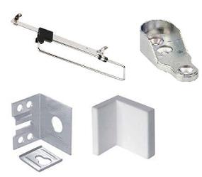 Wardrobe hangers, Tube supports, Cabinet suspensions